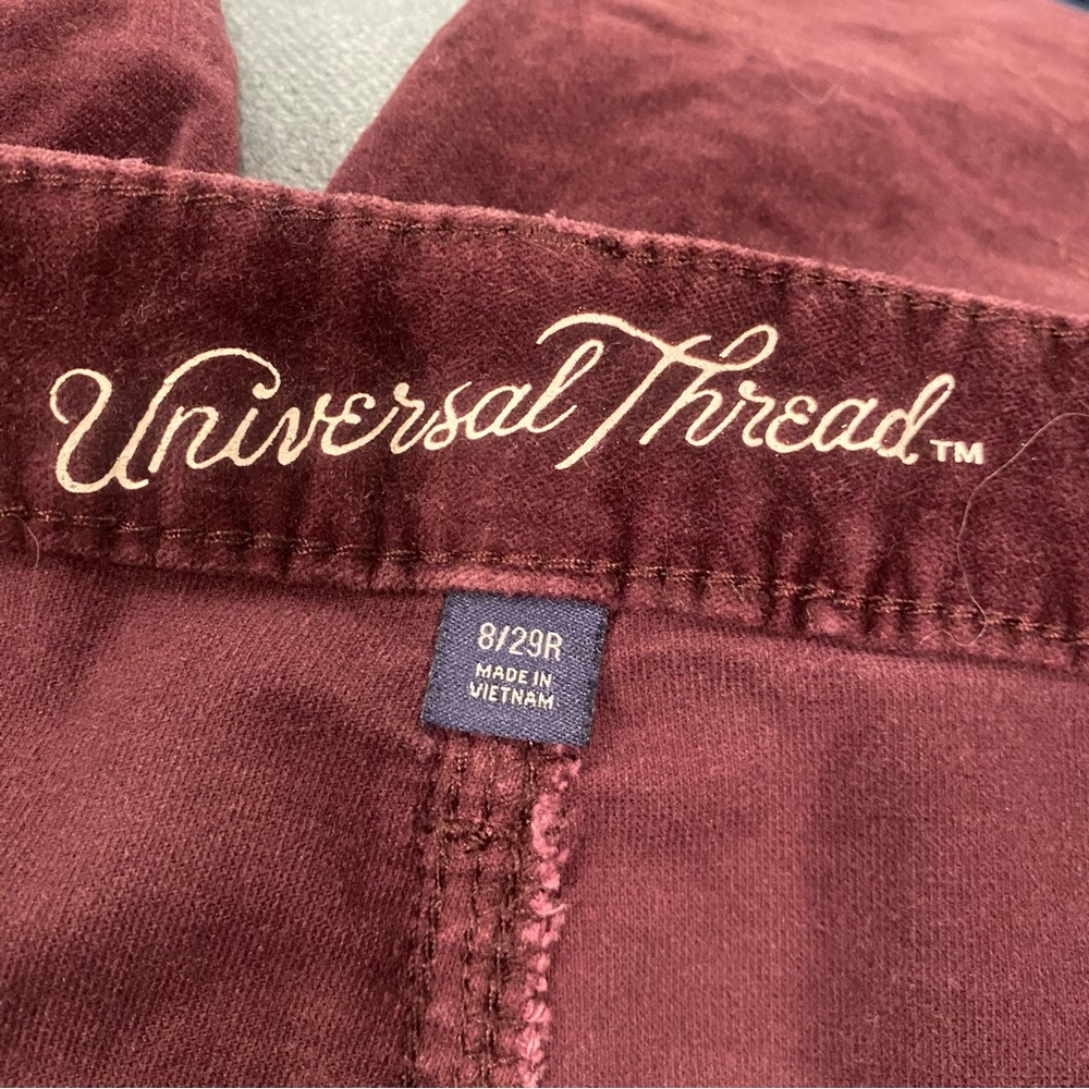 Universal Thread Skinny Corduroy Pants in Deep Burgundy - Picture 4 of 5